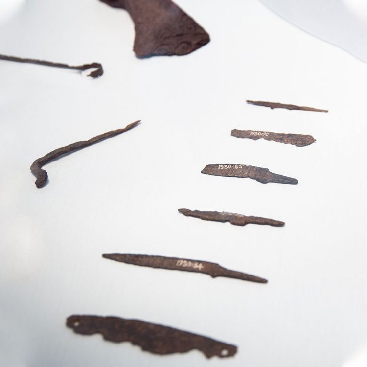 old artefacts at Rathcroghan Visitor Centre