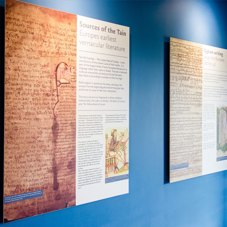 informational exhibition at Rathcroghan visitor centre