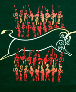 Illustration or graphic related to the Táin Bó Cúailnge, an epic of Irish mythology