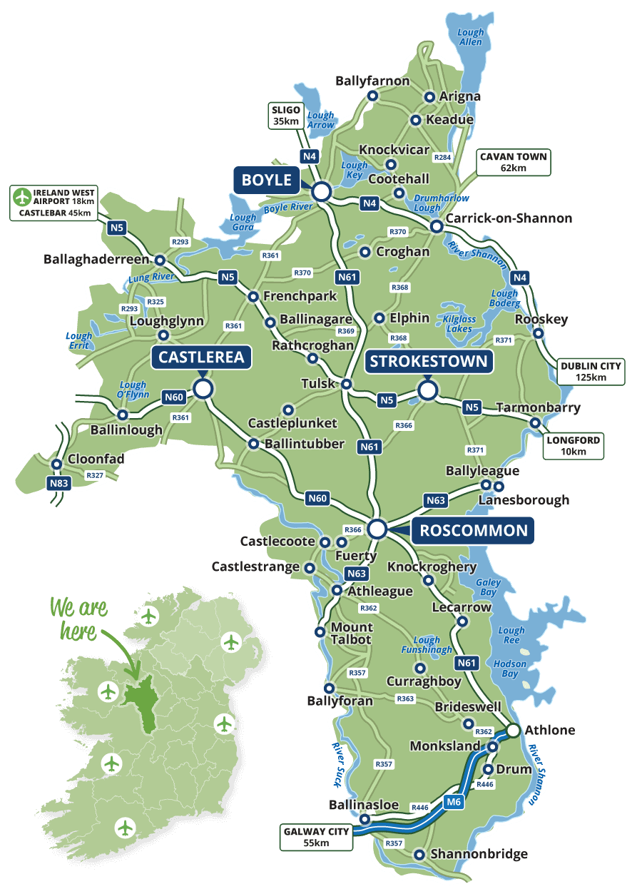 Roscommon Tourism Map