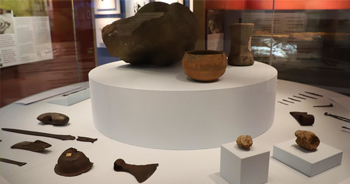 the Interpretive Centre and Museum at Rathcroghan Visitor Centre, showcasing archaeological and historical exhibits