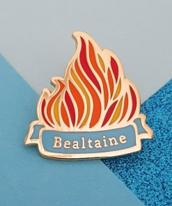 Colourful, Solar Cross pin, marking the Summer festival of Bealtaine.