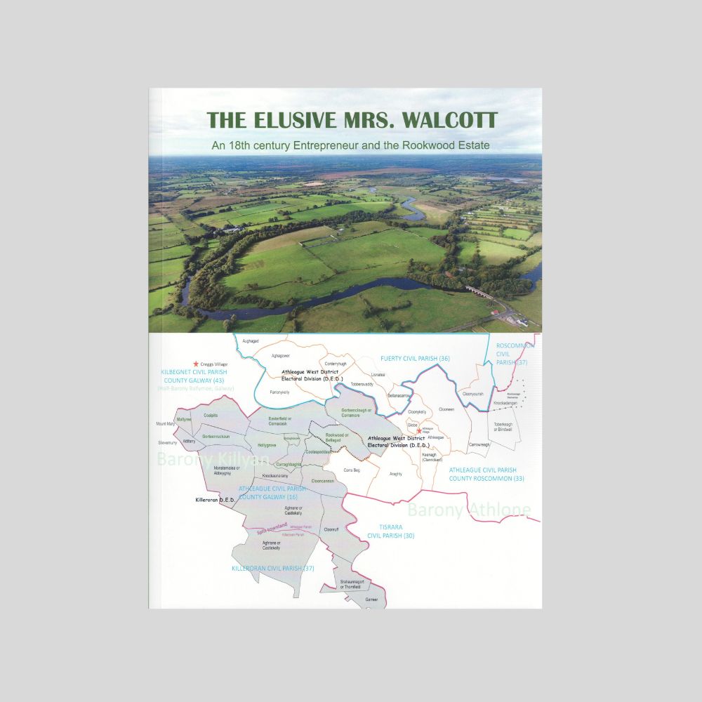 Cover or promotional image for 'The Elusive Mrs. Walcott' by Nuala Farrell-Griffin, exploring themes of mystery and literary storytelling