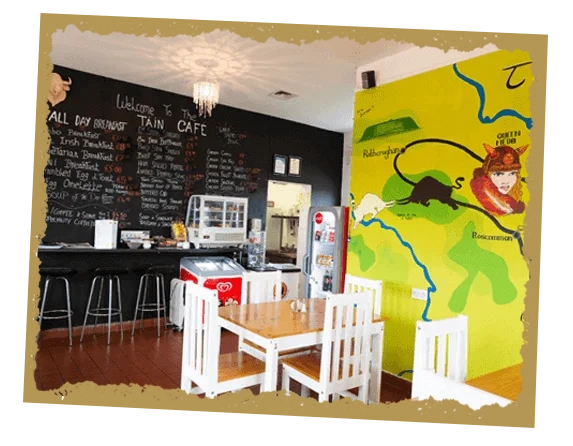 Interior view of Tain cafe